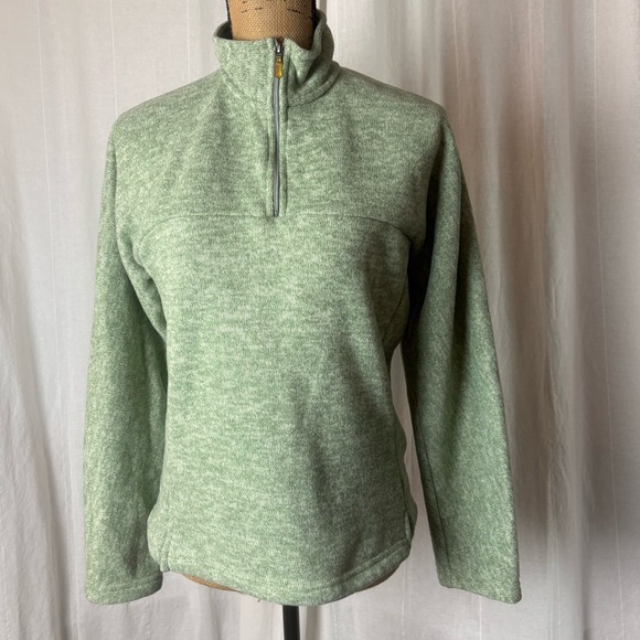 Patagonia Tops - Patagonia Synchilla Fleece 1/4 Zip Pullover Heather Green Women’s L Terry Lining